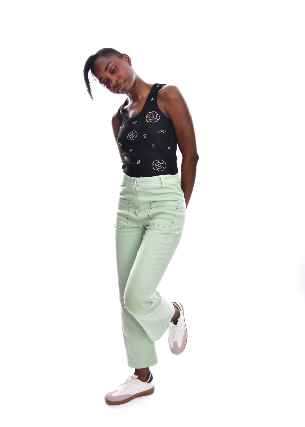 PANTALÓN TACHAS-VERDE