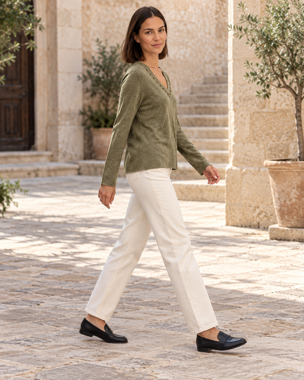 JERSEY V TACHUELAS-KHAKI