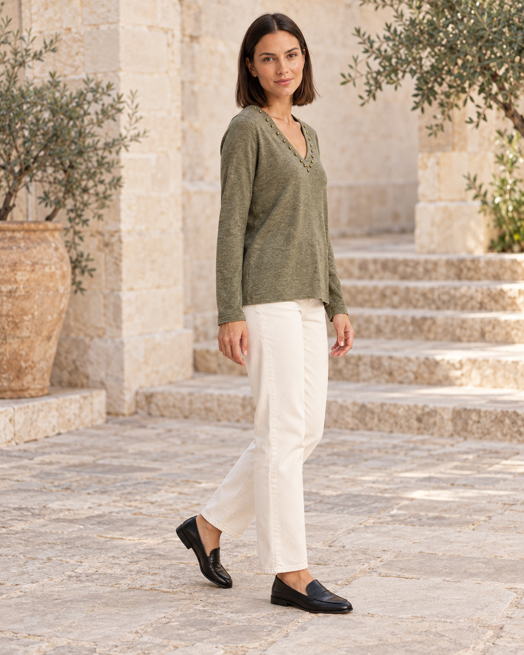 JERSEY V TACHUELAS-KHAKI