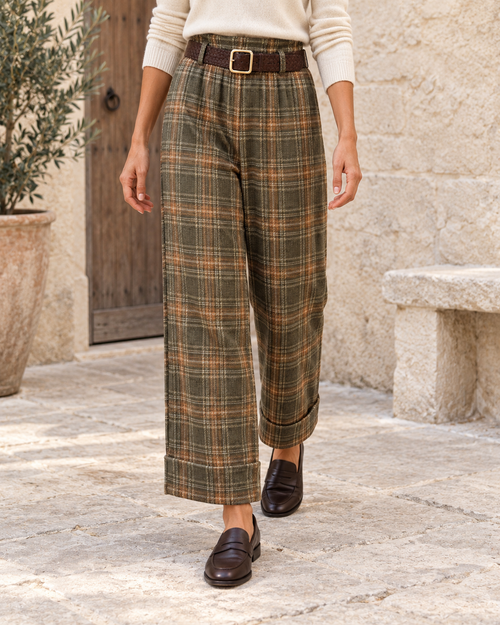 PANTALÓN CUADROS - VERDE