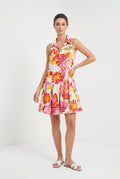 VESTIDO FLORAL-BLANCO