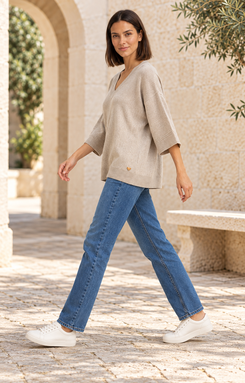 JERSEY BASIC PICO-BEIGE