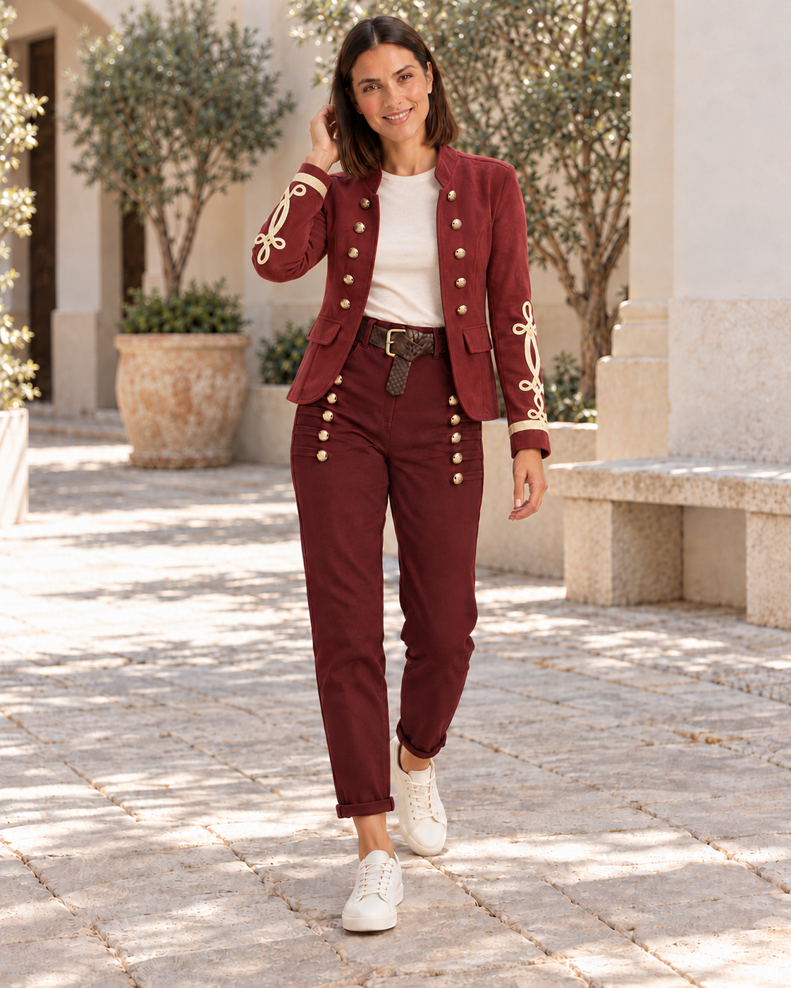 BLAZER ANTELINA-GRANATE
