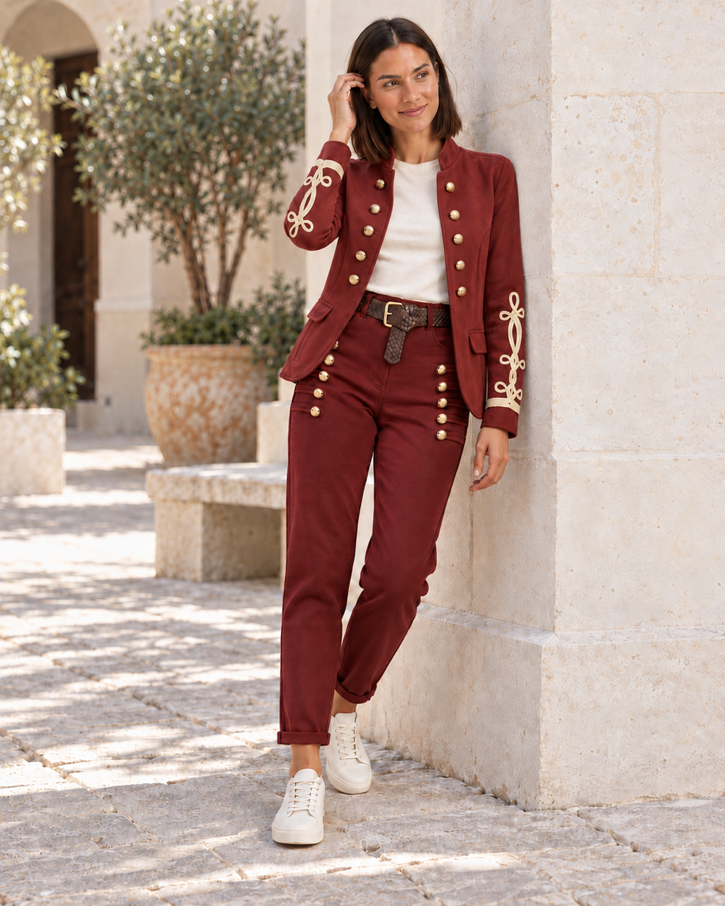 BLAZER ANTELINA-GRANATE
