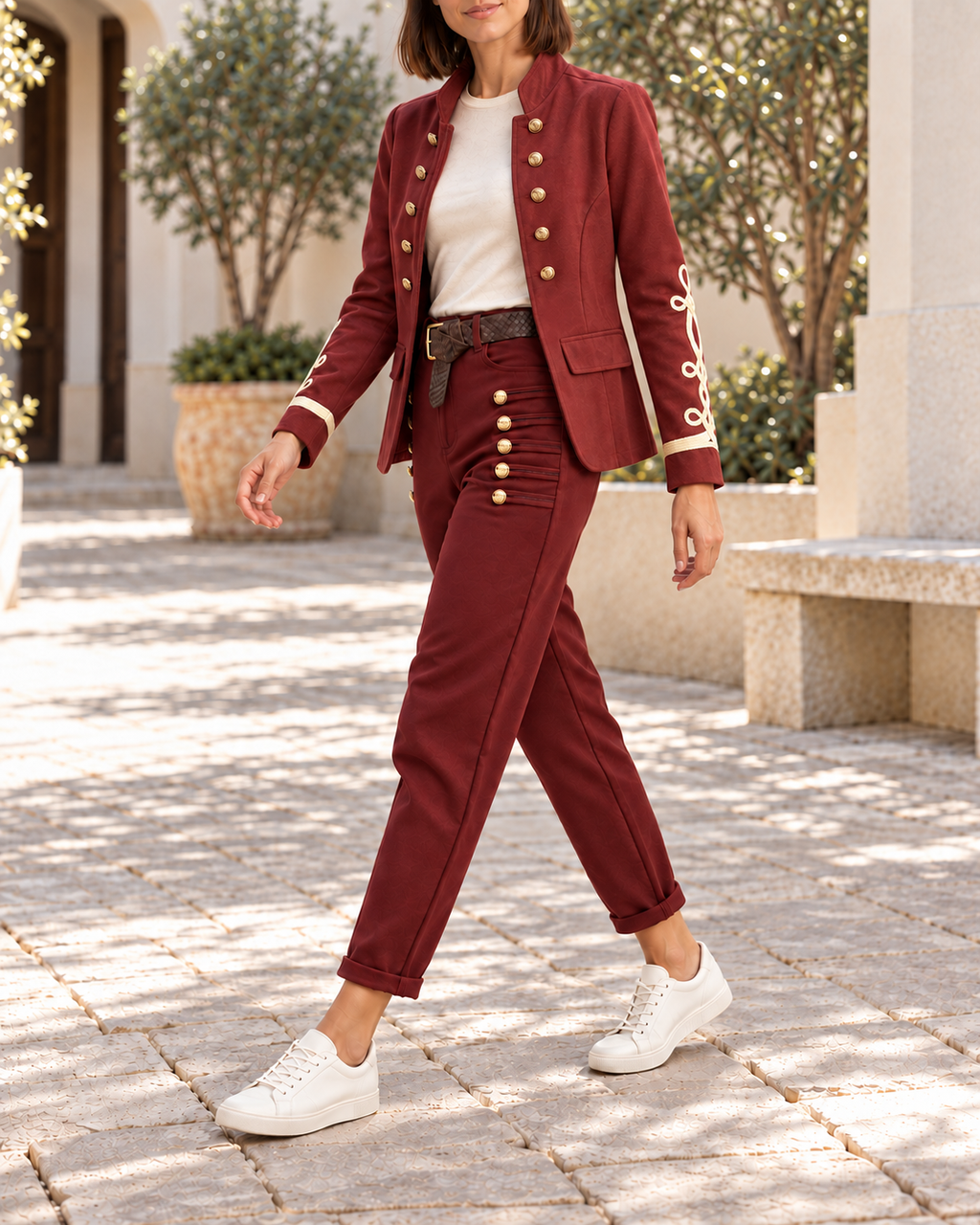 BLAZER ANTELINA-GRANATE