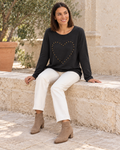 CAMISETA LOVE TACHUELAS-NEGRA