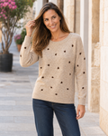 JERSEY  CORAZONES-BEIGE