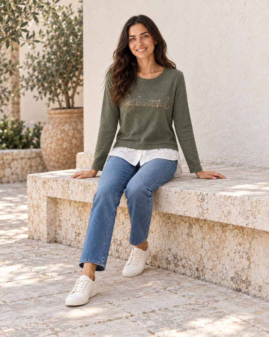 SUDADERA BEAUTIFUL-KHAKI