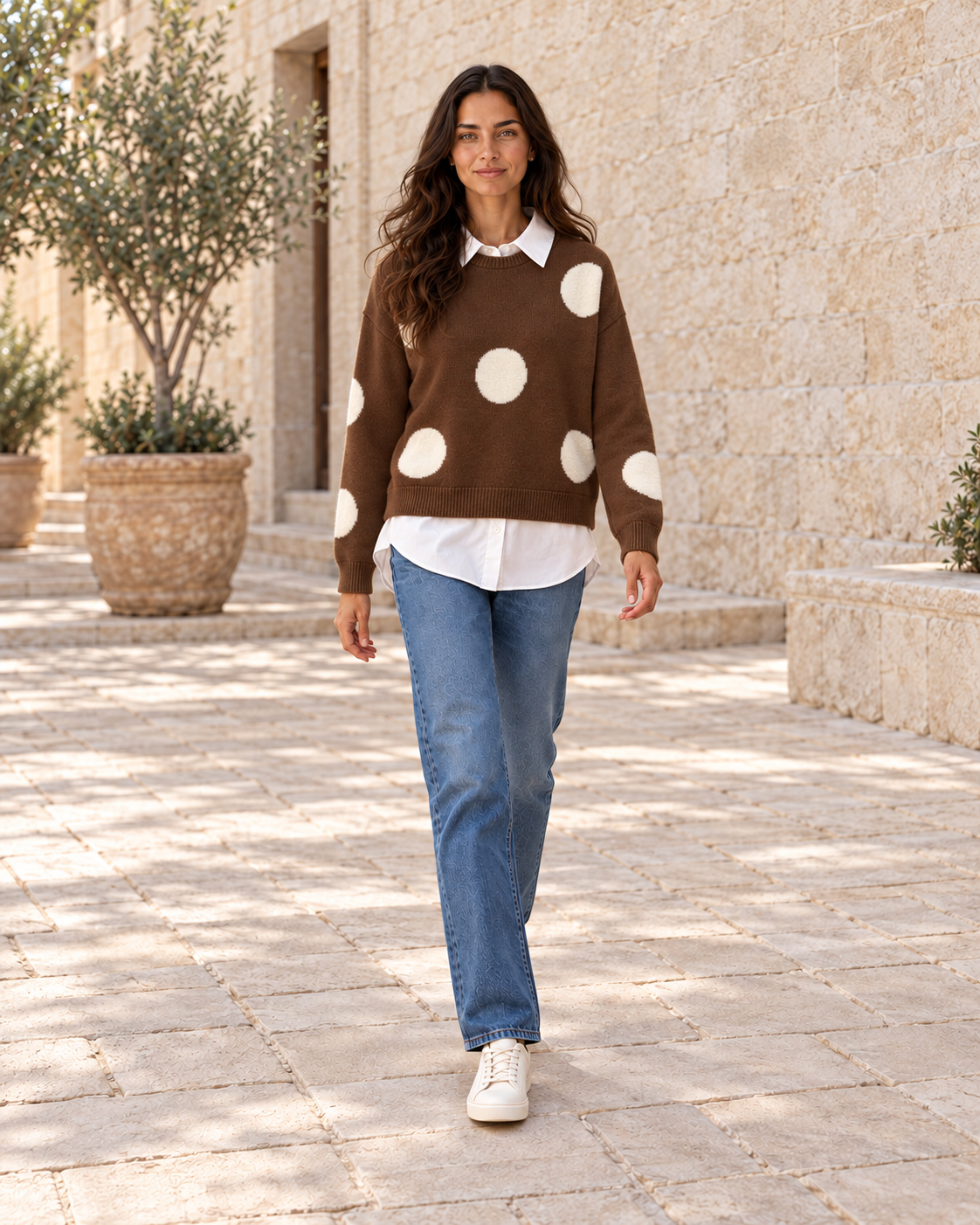 JERSEY TOPITOS-MARRÓN/BEIGE