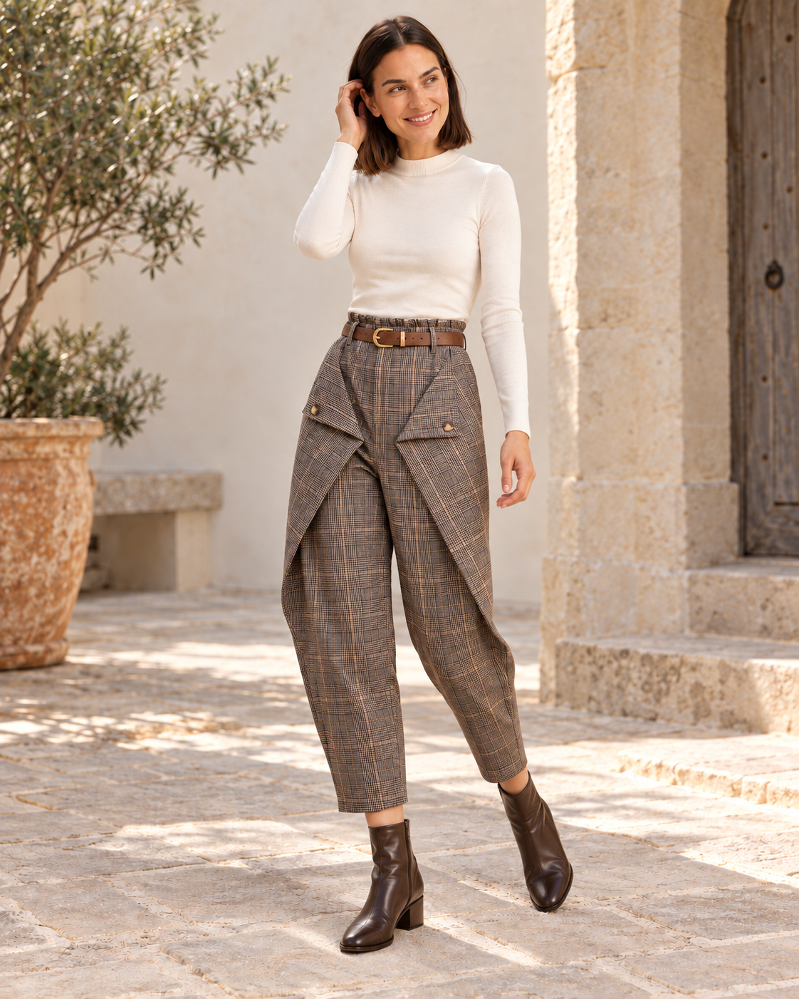 PANTALÓN CUADROS-GRIS/AZUL