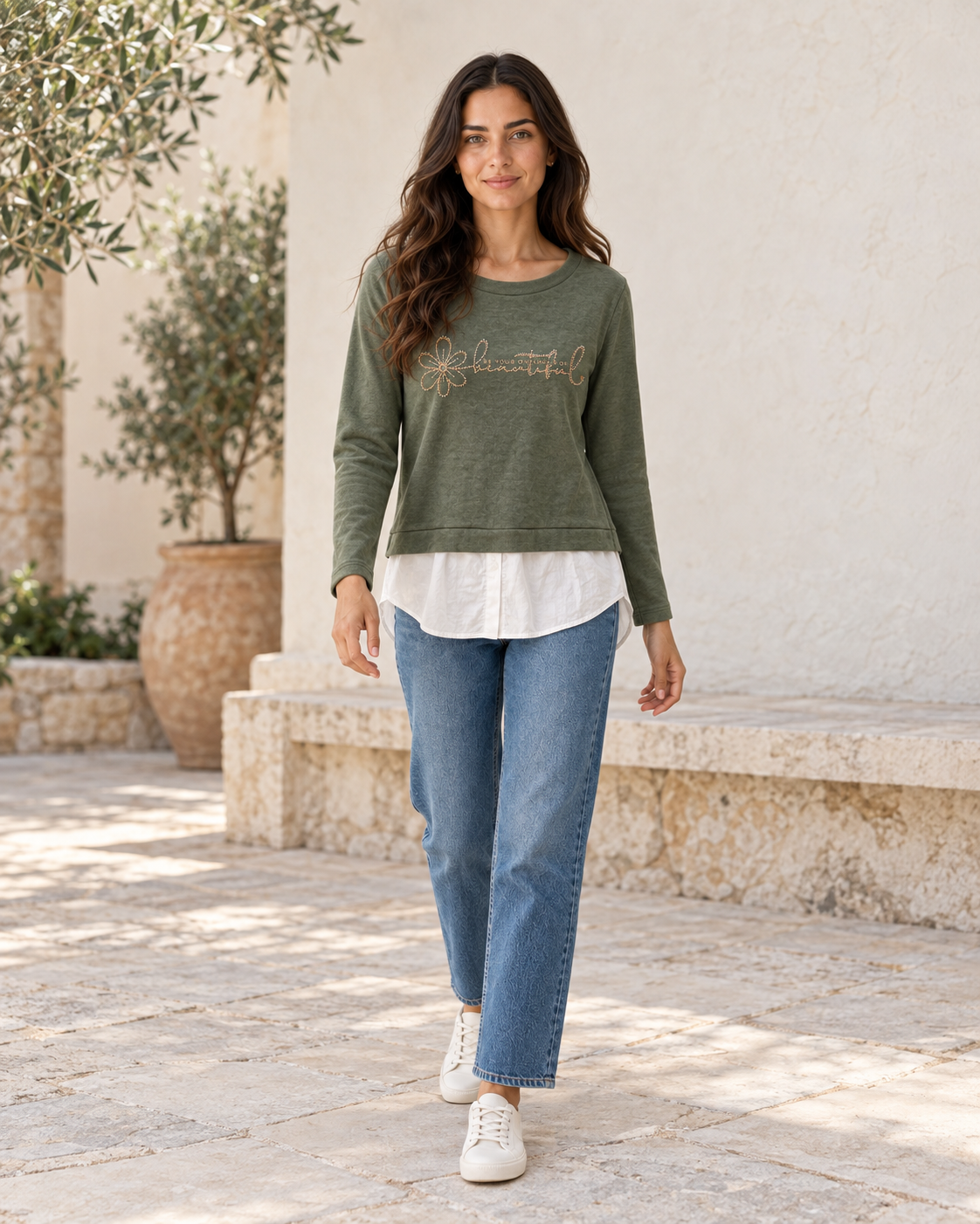 SUDADERA BEAUTIFUL-KHAKI