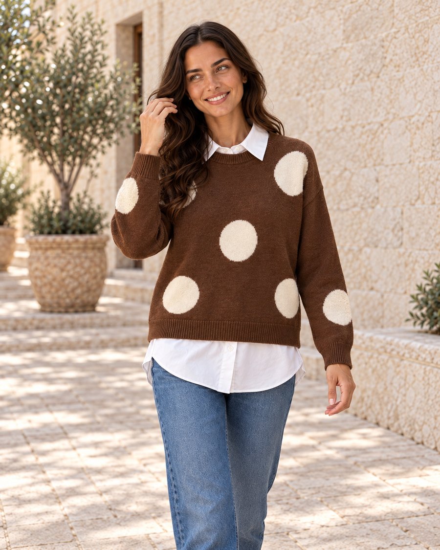 JERSEY TOPITOS-MARRÓN/BEIGE