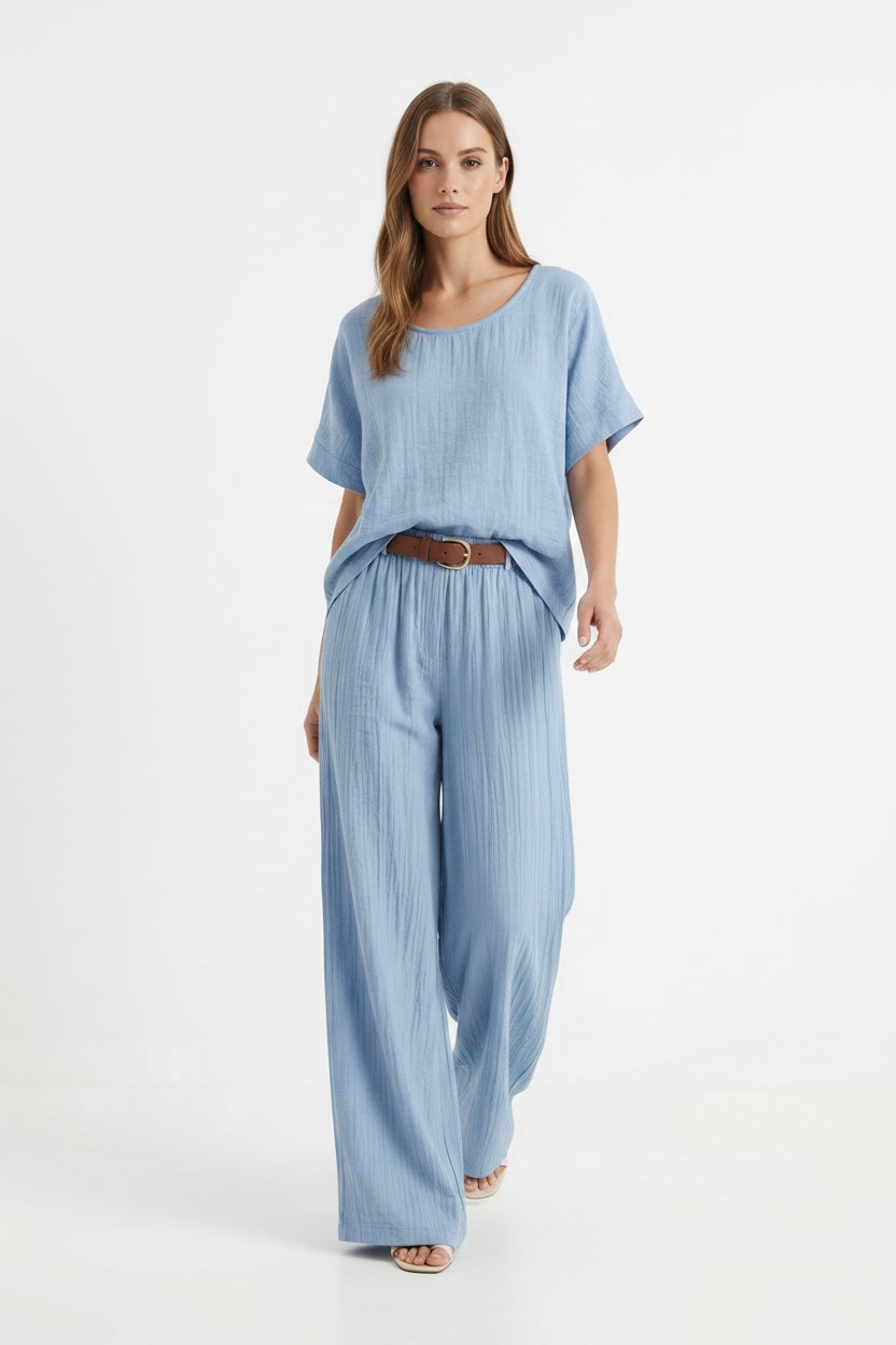 BLUSA ESP V-AZUL