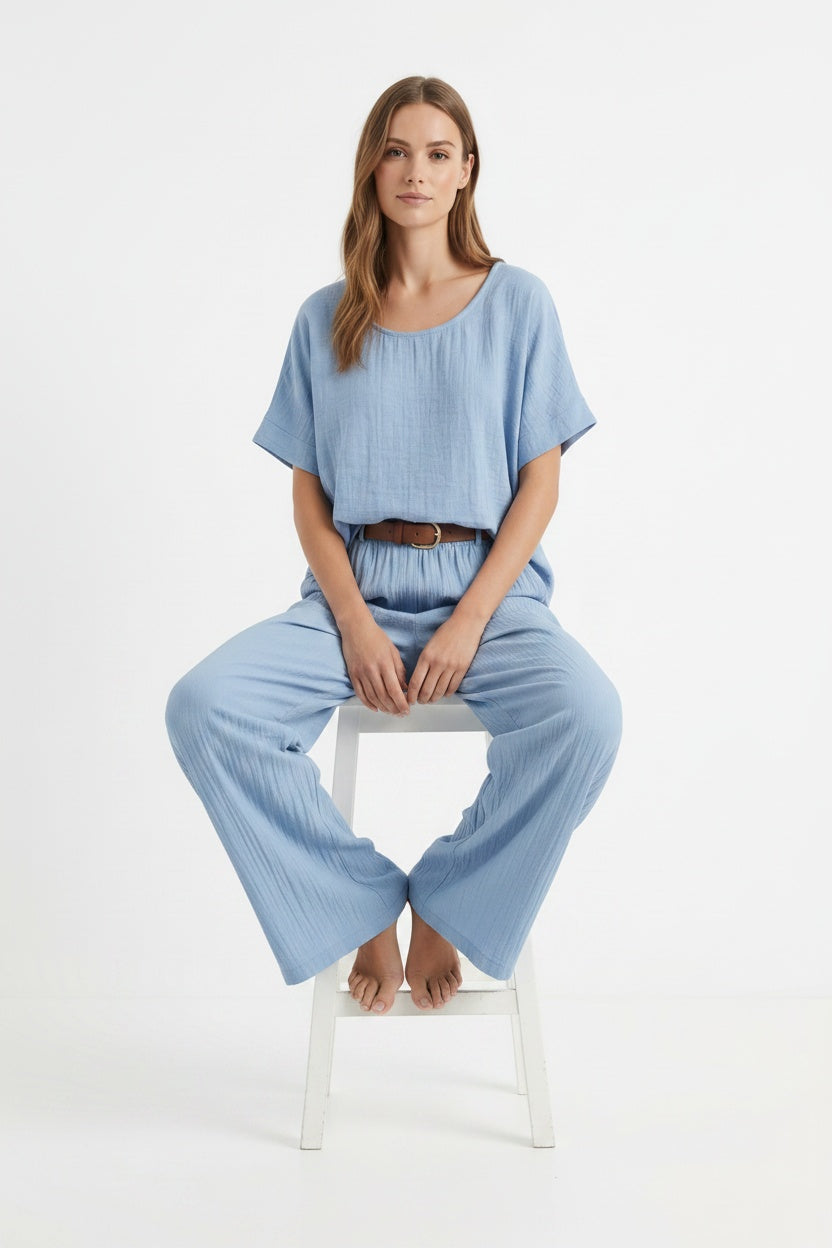 BLUSA ESP V-AZUL