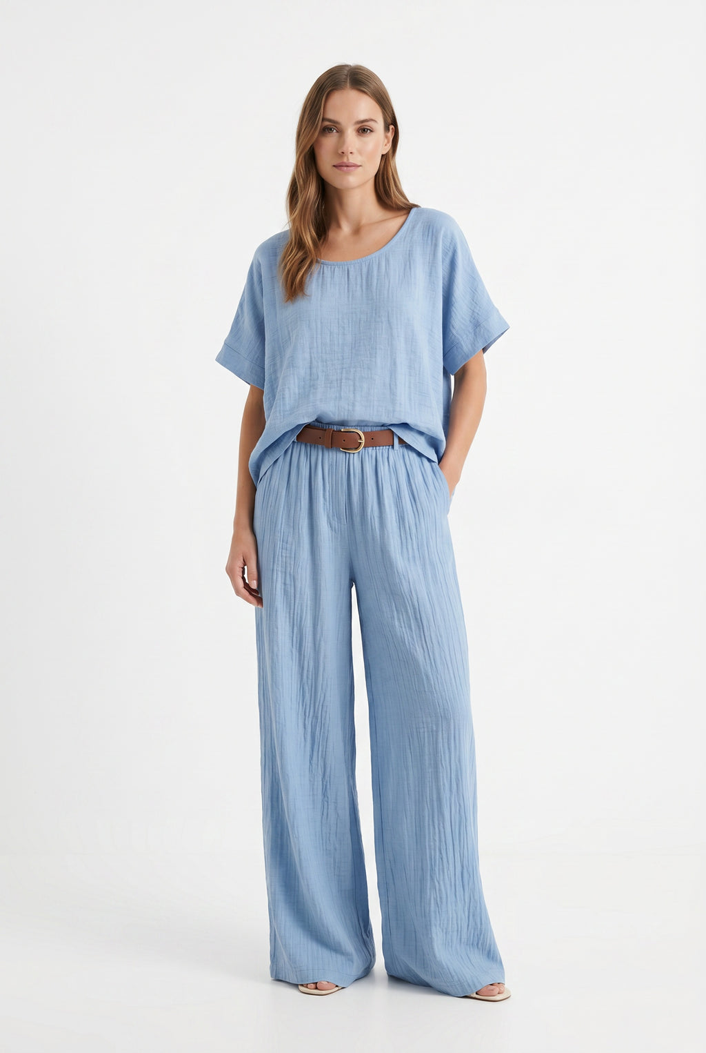 BLUSA ESP V-AZUL