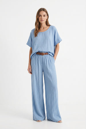 BLUSA ESP V-AZUL