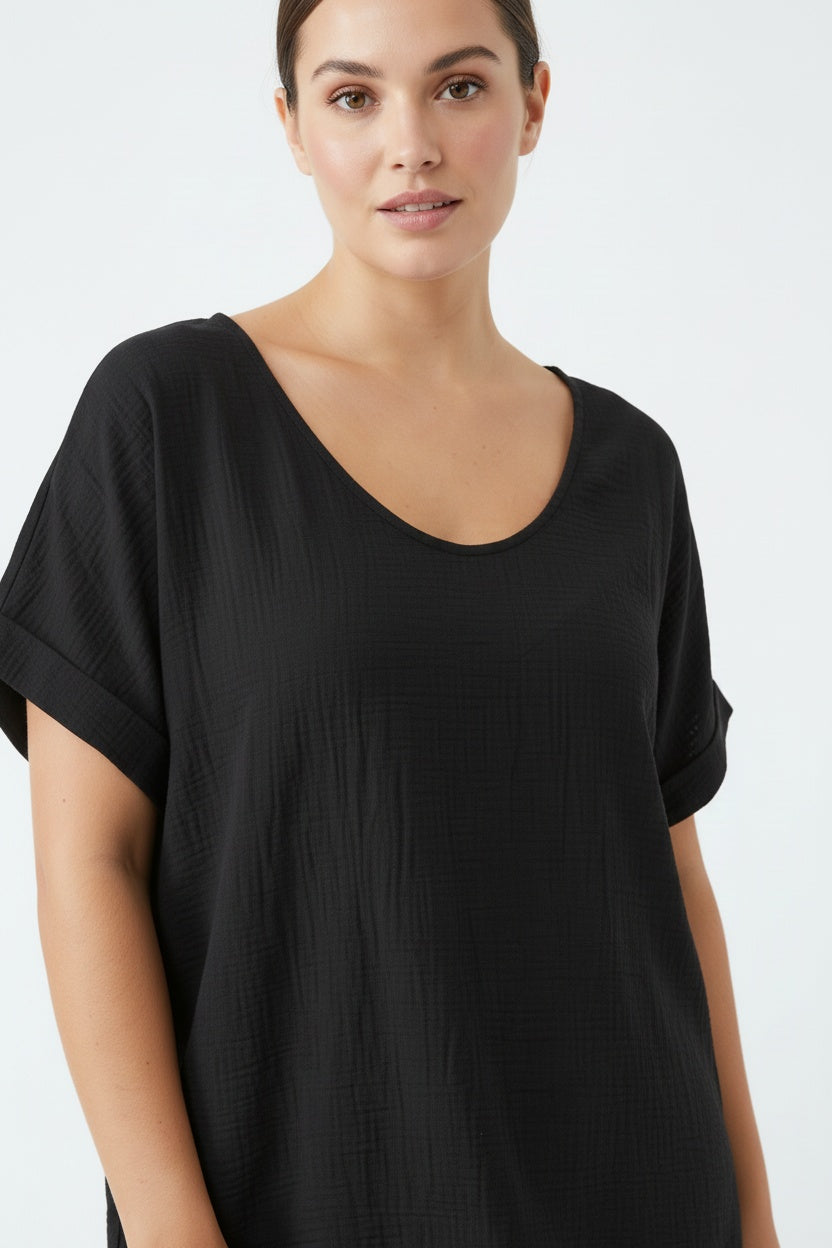BLUSA ESP V-NEGRA