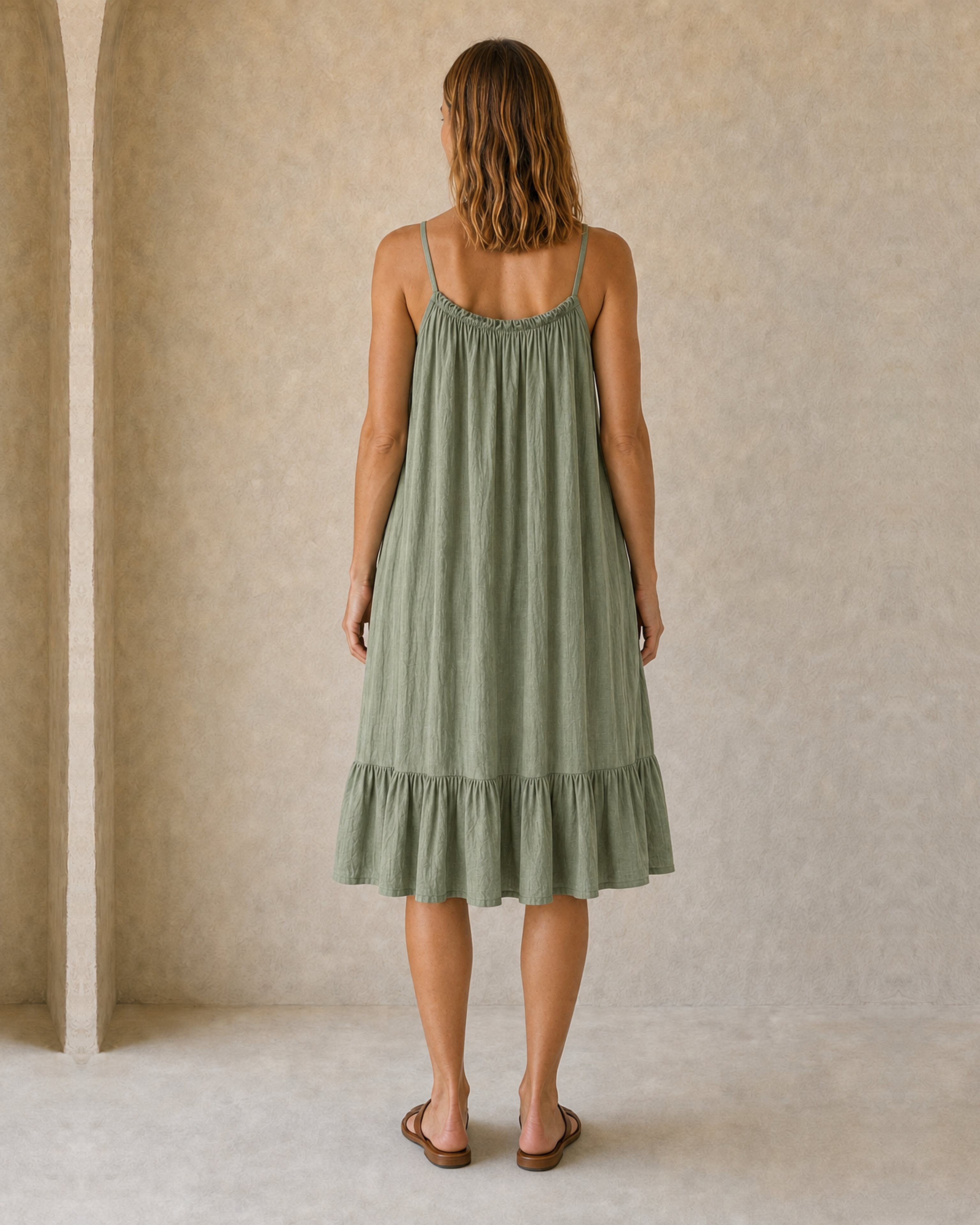 VESTIDO TIRANTE-KHAKI